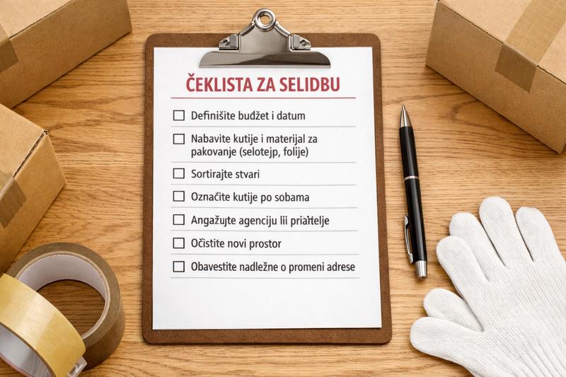 čeklista za selidbu 2026 - korak po korak vodič