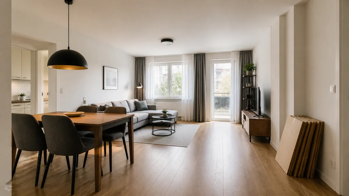 A tidy flat after unpacking — keeping things in order after a move