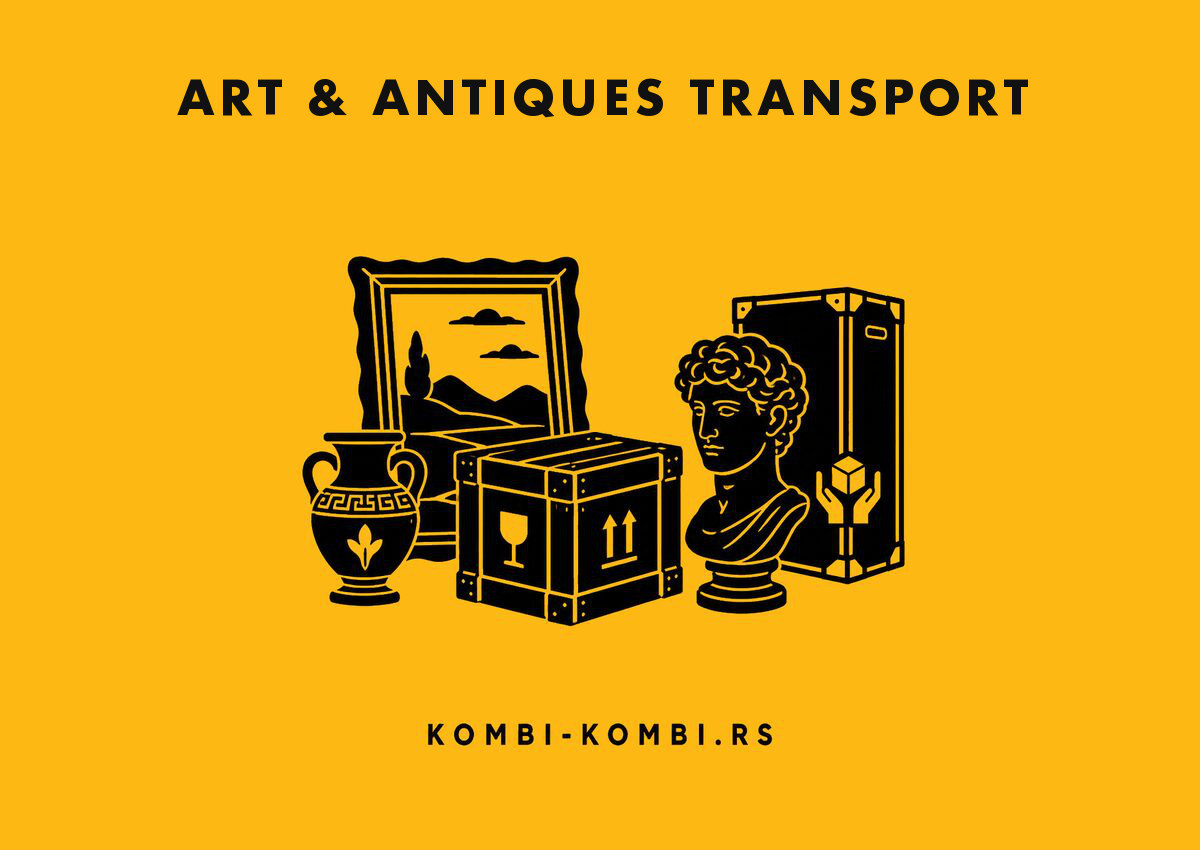 Packing a painting for transport — KOMBI-KOMBI Belgrade