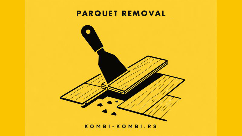 Lifting old parquet flooring in Belgrade — KOMBI-KOMBI