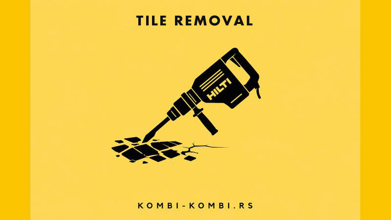 Removing bathroom tiles in Belgrade — KOMBI-KOMBI